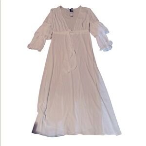 Bcbgmaxazria sheer white robe